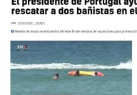 71岁葡萄牙总统采访期间跳海救人 网友点赞